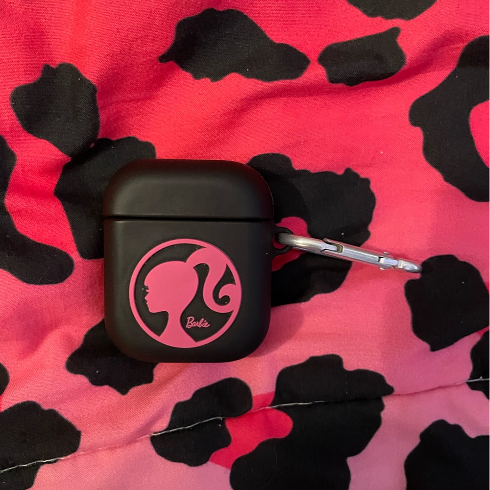 Barbie Black AirPods Case with Pink Logo